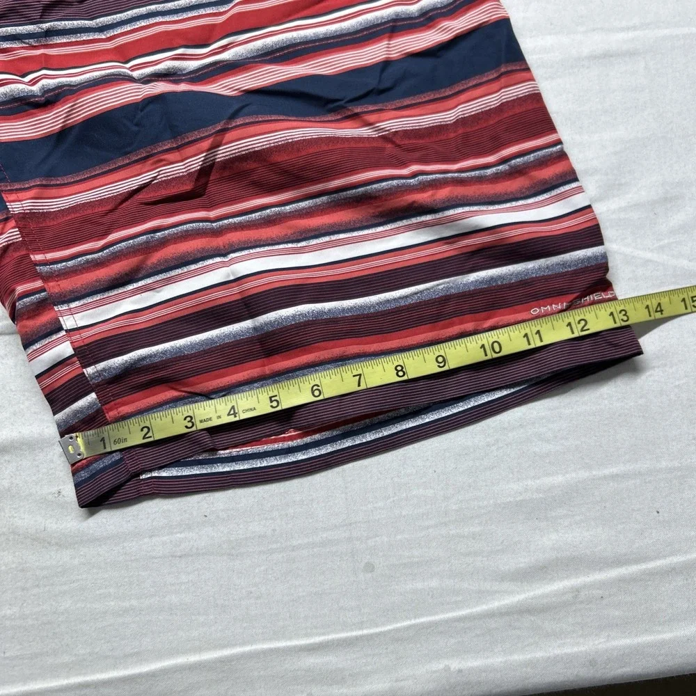 Columbia mens PFG Boarding Shorts 40 Beach Swimming Surfing Red Striped